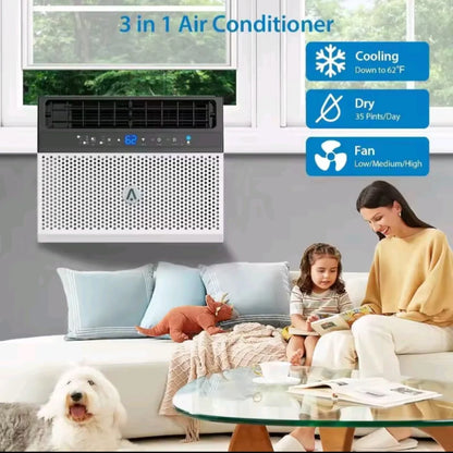 Axuro HyperCoolTM Ultrasonic Window AC – U-Shaped, Quiet Design