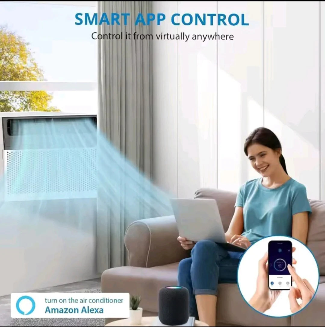 Axuro HyperCoolTM Ultrasonic Window AC – U-Shaped, Quiet Design