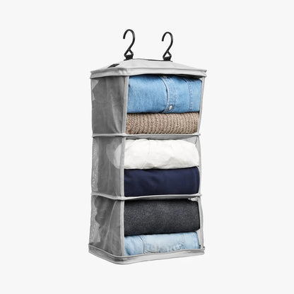 Packable Hanging Closet – Foldable Travel Storage Organizer
