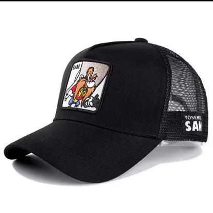 Unisex Anime Cartoon Patch Trucker Hat – Mesh Baseball Cap