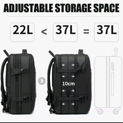 BANGE Expandable Waterproof Backpack – Fits 17.3″ Laptop