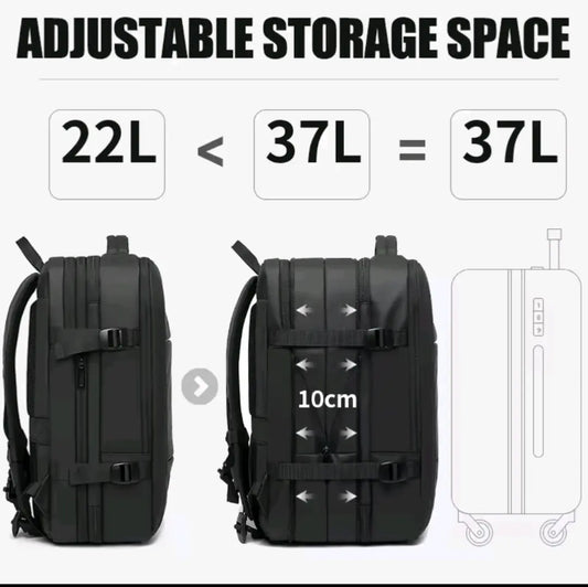 BANGE Expandable Waterproof Backpack – Fits 17.3″ Laptop