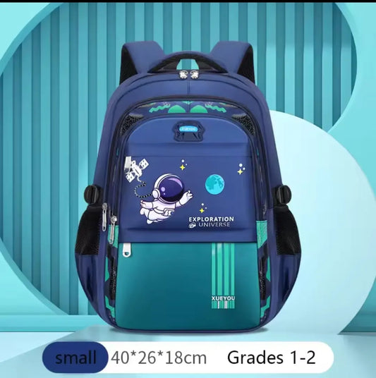 Astronaut Kids School Backpack — Waterproof Space School Bag