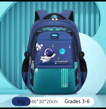 Astronaut Kids School Backpack — Waterproof Space School Bag