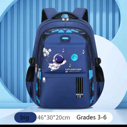 Astronaut Kids School Backpack — Waterproof Space School Bag